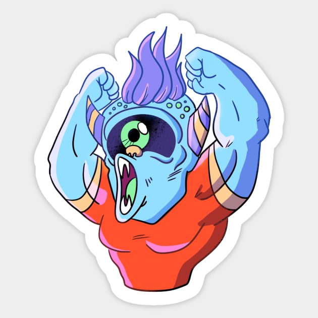 Monster Rising Sticker by MorenoArtwork